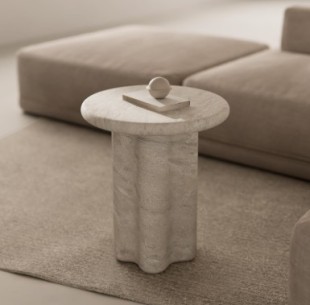 Mesa auxiliar EMERIC travertino