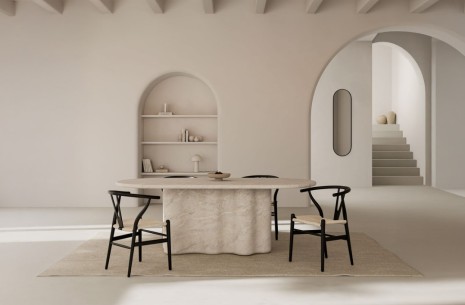 Mesa fija LORRAINE 220 travertino