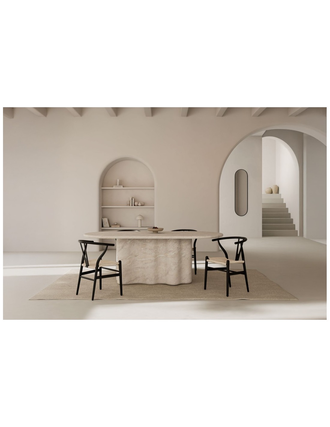 Mesa fija LORRAINE 220 travertino