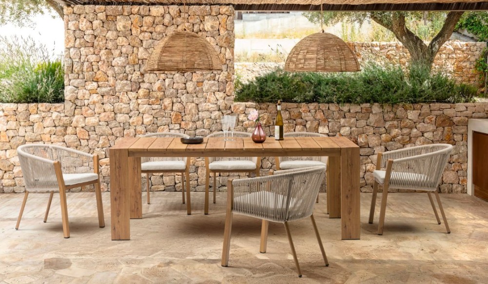 Java mesa rectangular 200x90x75 cm