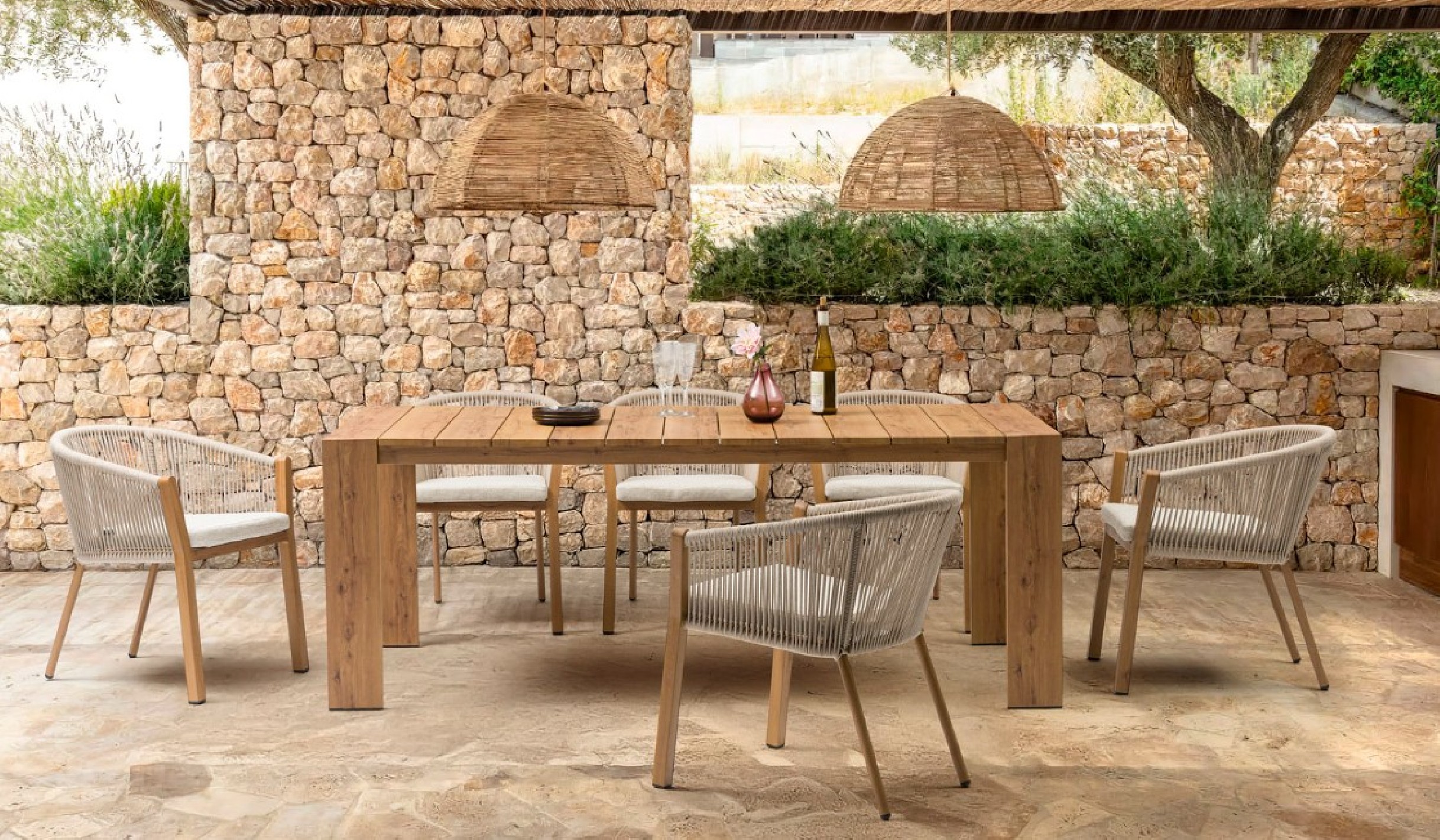 Java mesa rectangular 200x90x75 cm