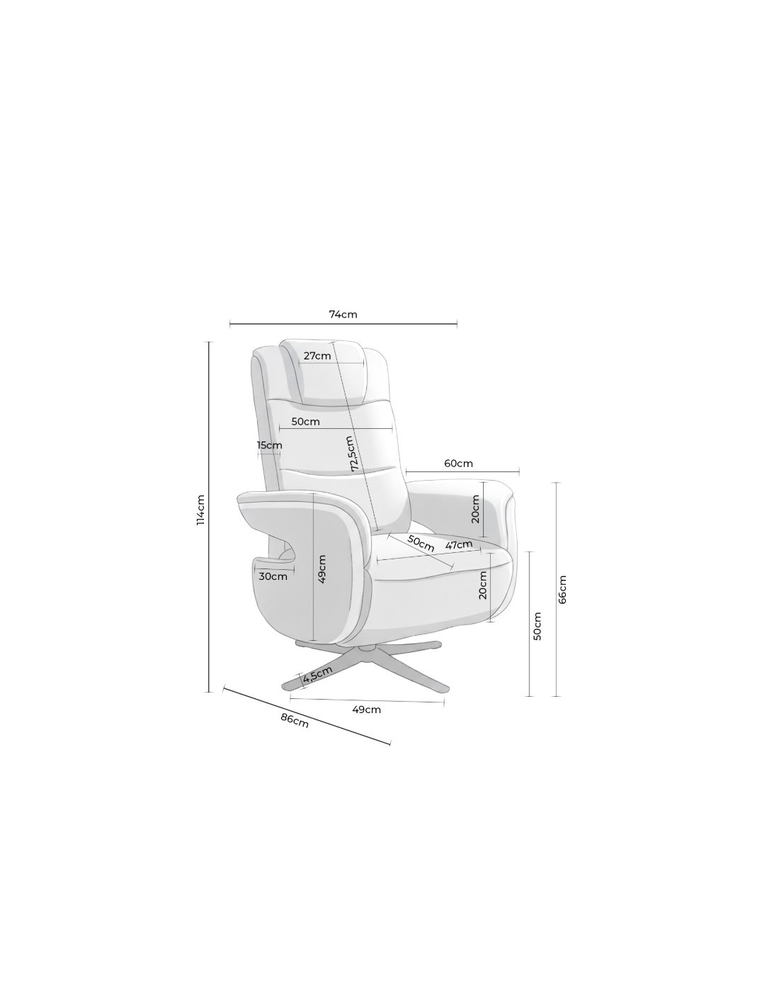Sillón relax 2 motores SATOMI beige