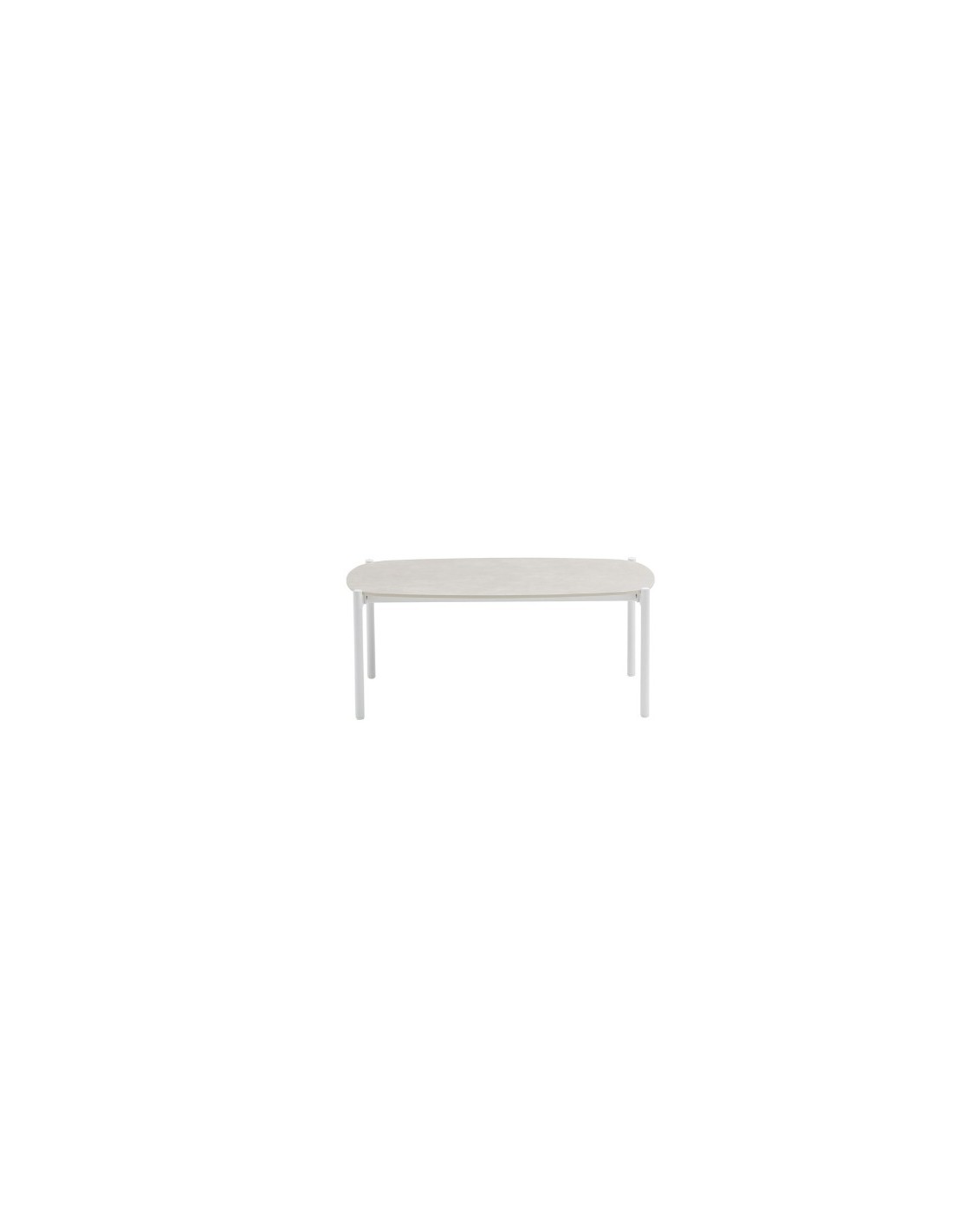 Mesa de centro Corfu aluminio blanco y...