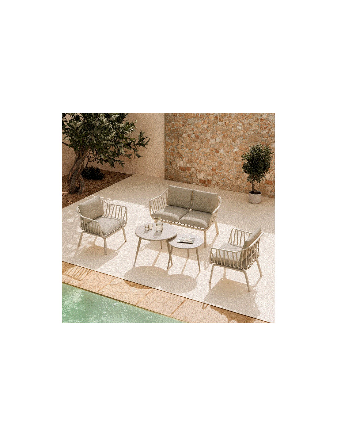 Conjunto de jardín MIKONOS beige