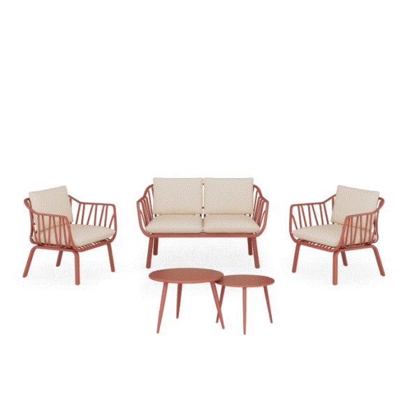 Conjunto de jardín MIKONOS terracota