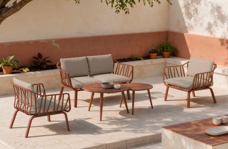Conjunto de jardín MIKONOS terracota 2