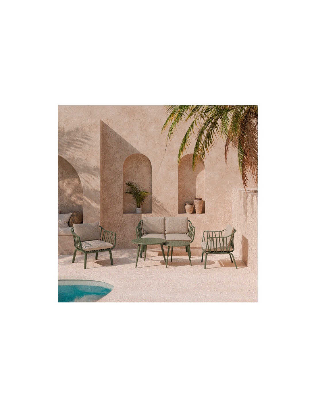 Conjunto de jardín MIKONOS verde