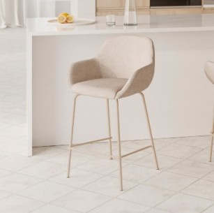 Taburete bajo JACOB beige 2