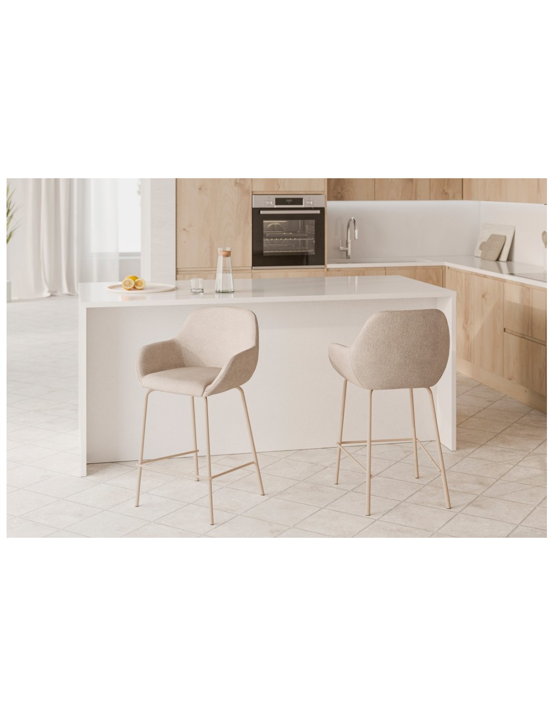 Taburete bajo JACOB beige