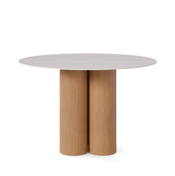 Mesa fija TRACY 120 travertino/roble