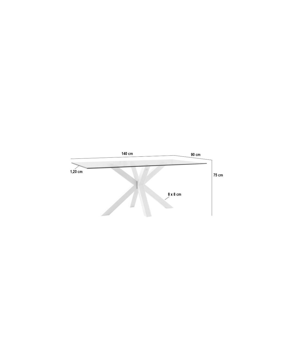 Mesa fija DEMI 140
