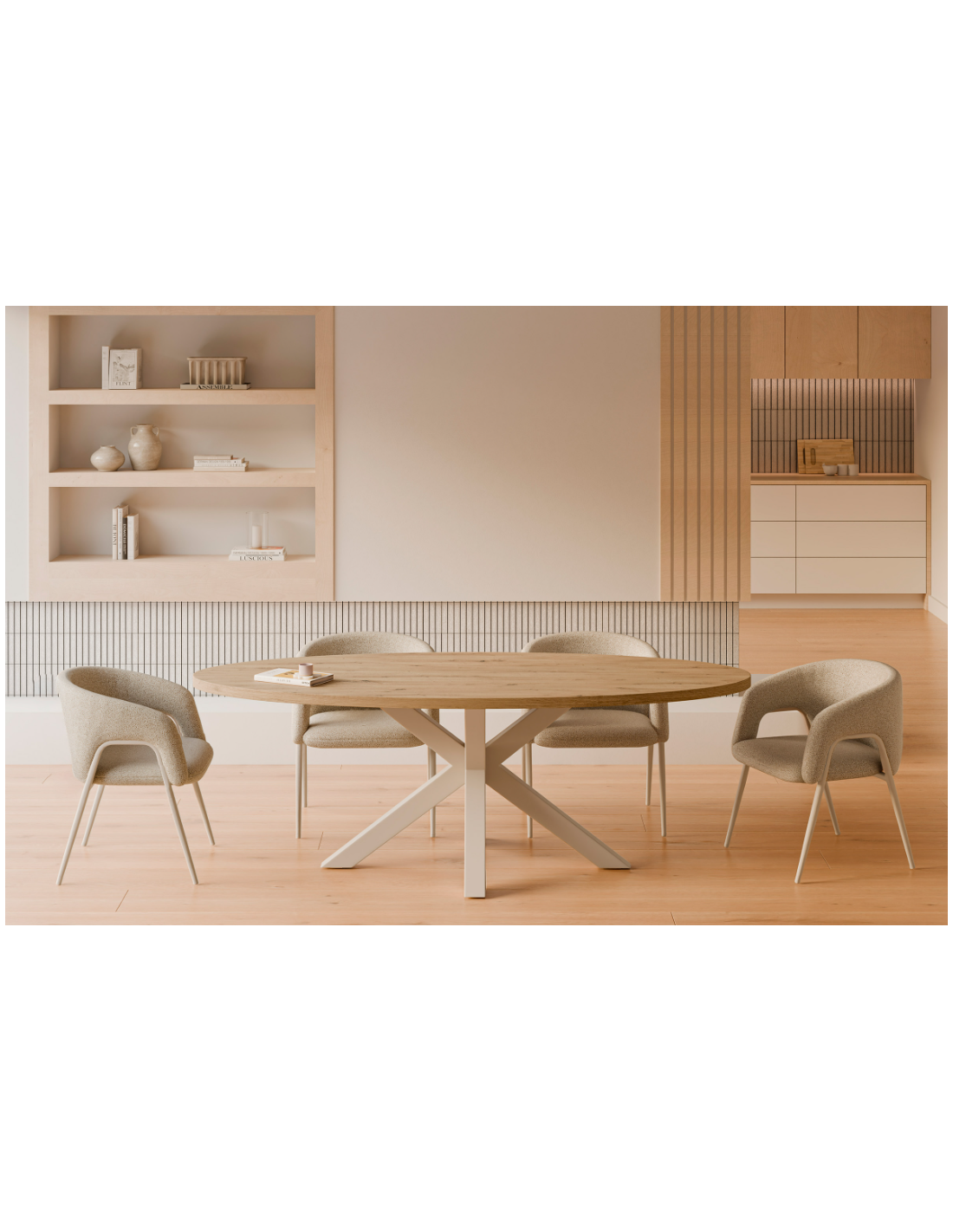 Mesa fija SANDY ovalada