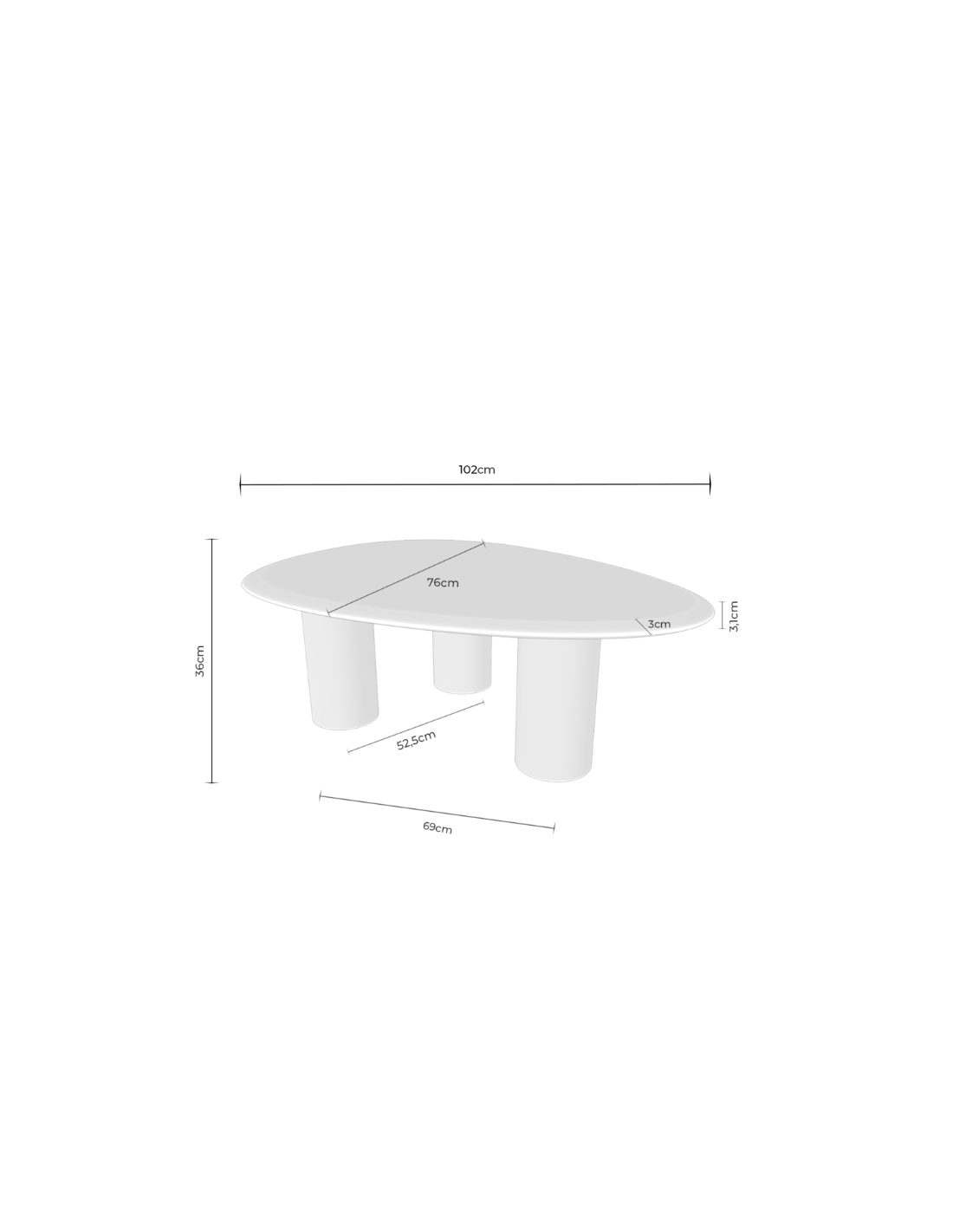 Mesa centro GERARD roble