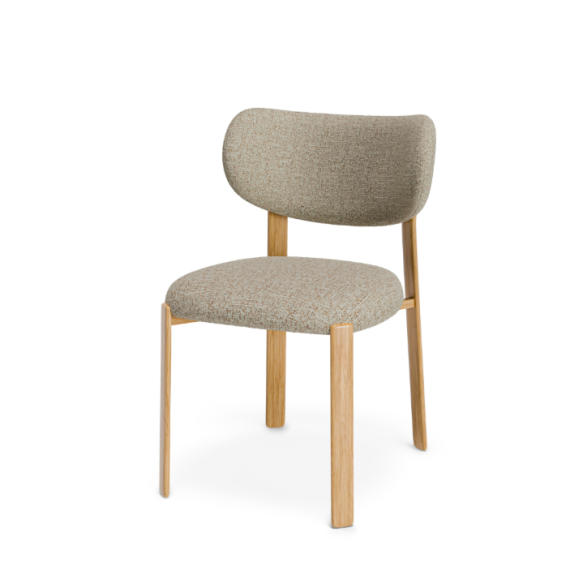 Silla RUMI beige/roble