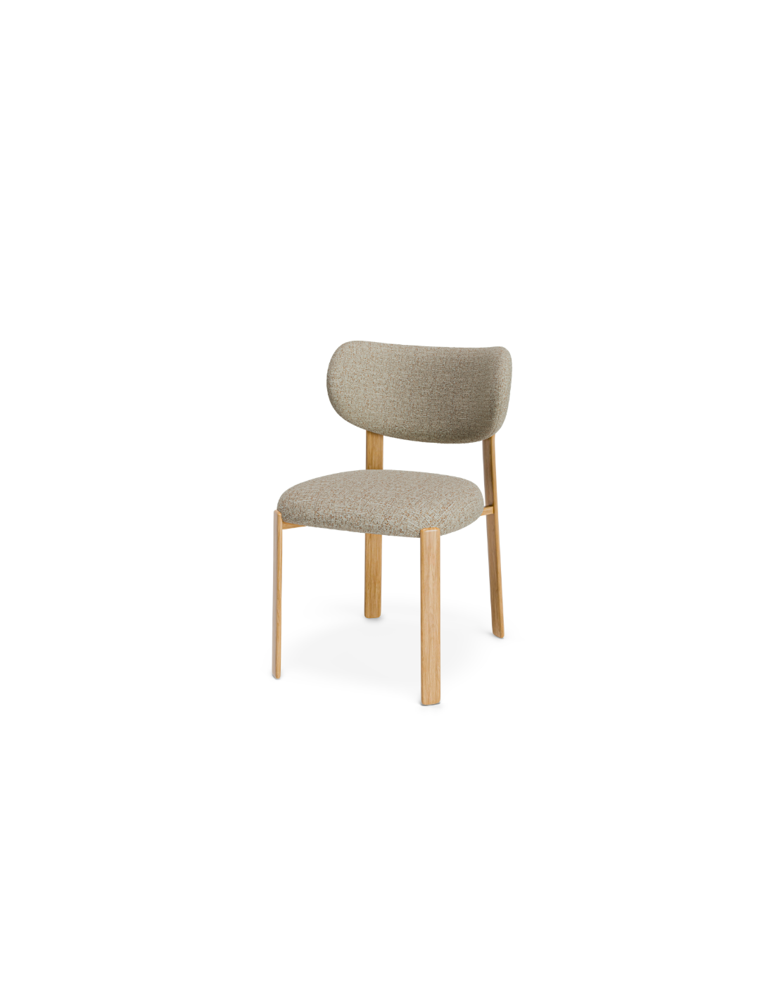 Silla RUMI beige/roble