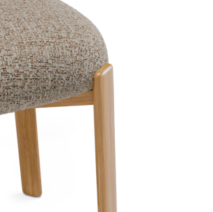 Silla RUMI beige/roble 2