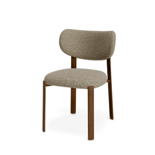 Silla RUMI taupe/nogal