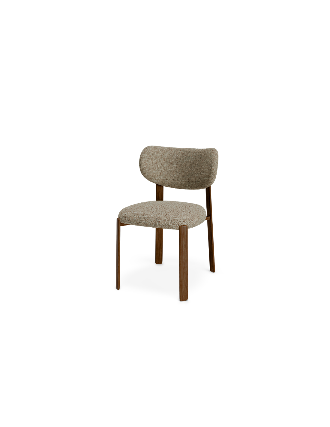 Silla RUMI taupe/nogal