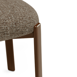 Silla RUMI taupe/nogal 2