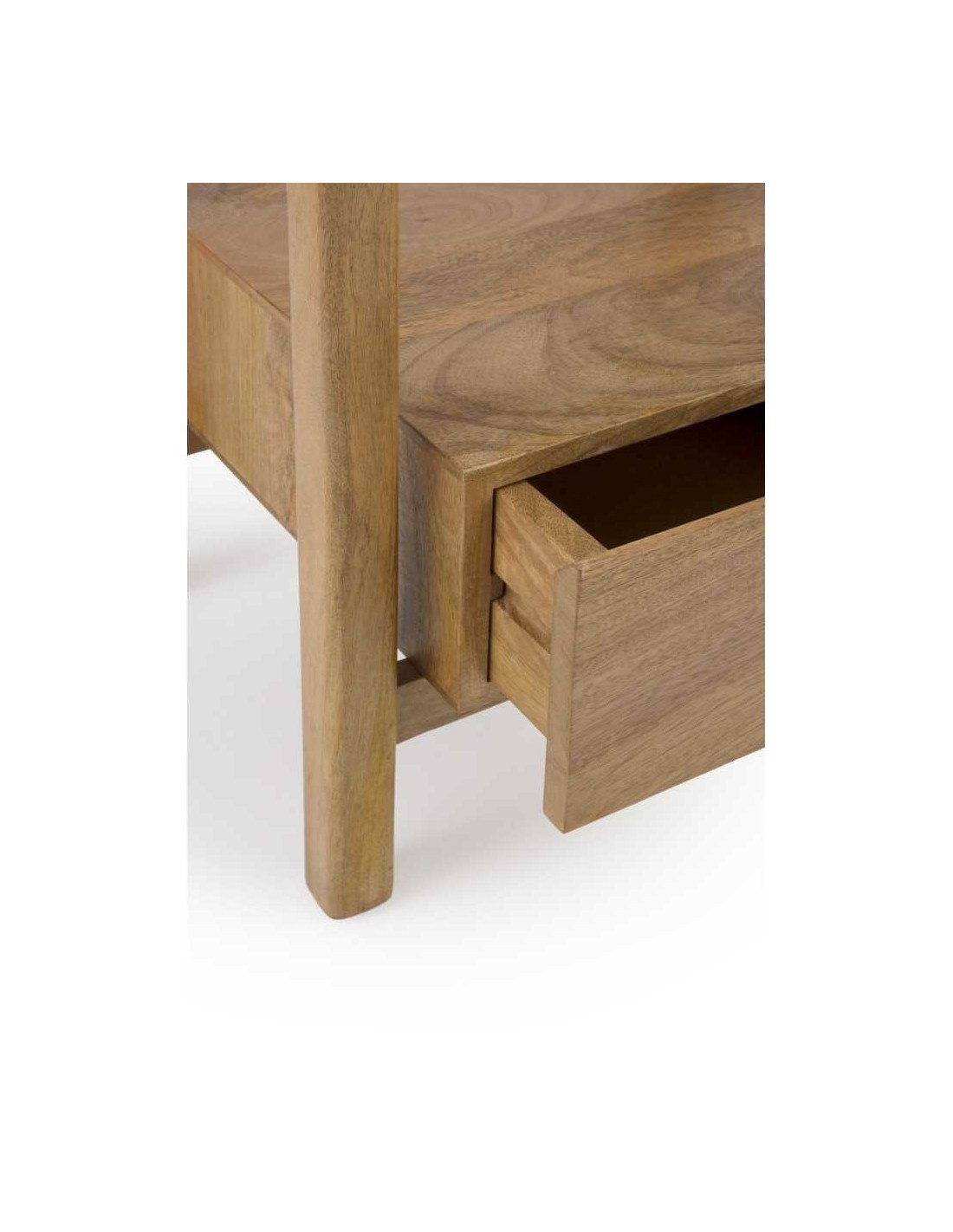 Mesita de noche 1 cajón madera maciza de mango