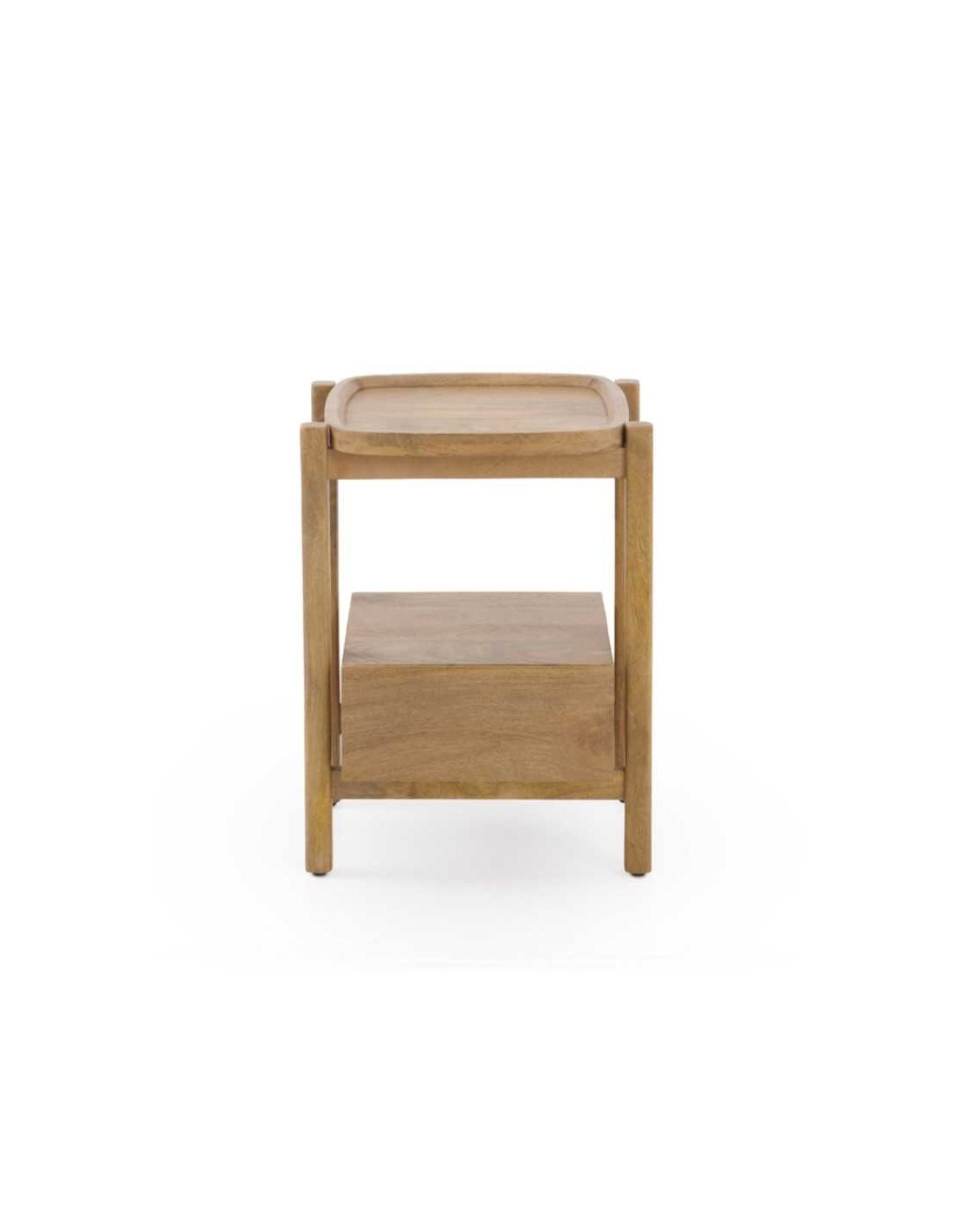 Mesita de noche 1 cajón madera maciza de mango