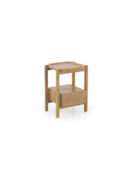 Mesita de noche 1 cajón madera maciza de mango