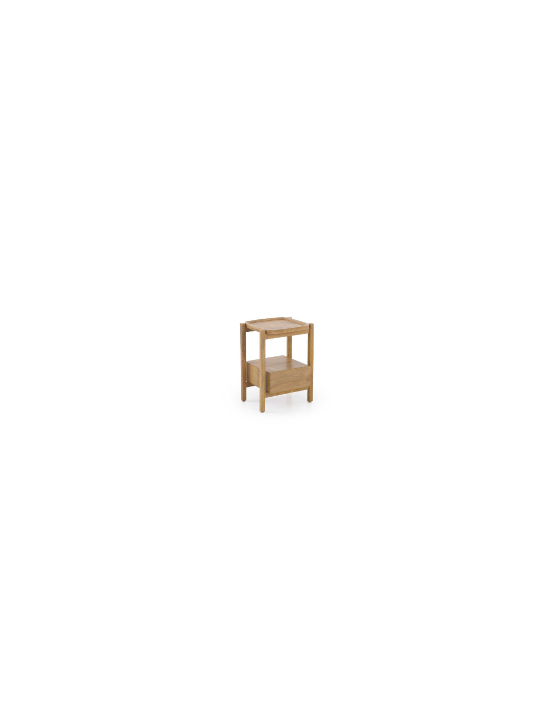 Mesita de noche 1 cajón madera maciza de mango