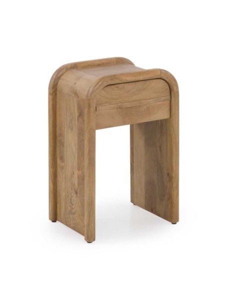 Mesita de noche 1 cajón madera maciza de mango
