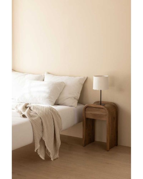Mesita de noche 1 cajón madera maciza de mango