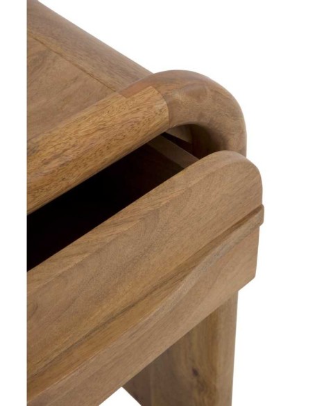 Mesita de noche 1 cajón madera maciza de mango