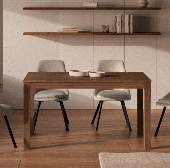 Mesa extensible Molly 120 nogal