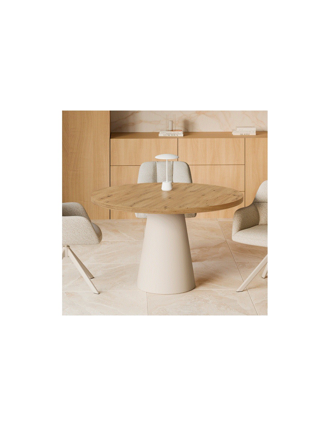 Mesa fija Holly 100 roble/beige