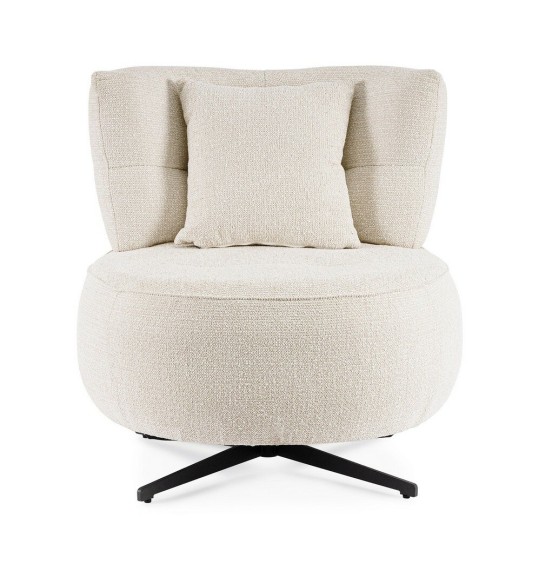 Sillón Gonnie en tela ecrù
