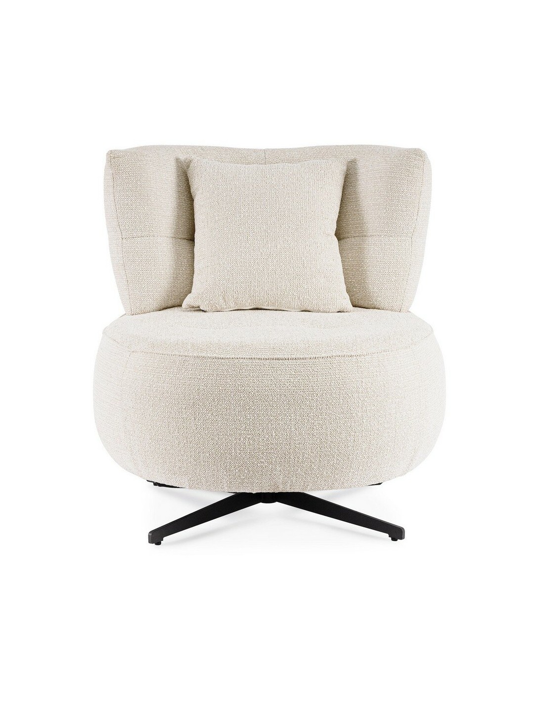 Sillón Gonnie en tela ecrù