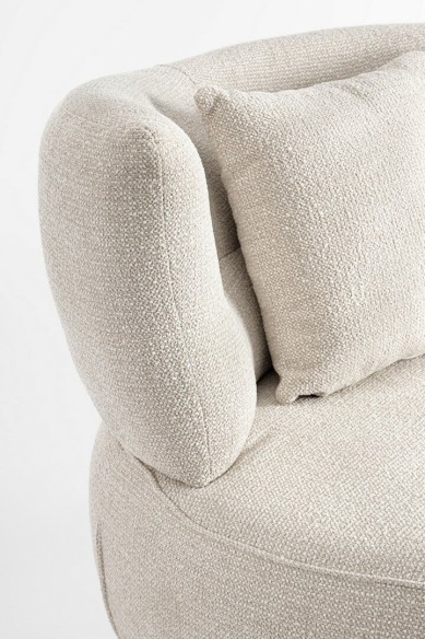 Sillón Gonnie en tela ecrù