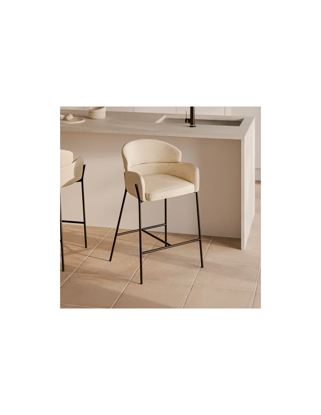 Taburete bajo ANDER beige