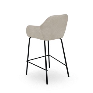 Taburete bajo JACOB beige (pata negra)