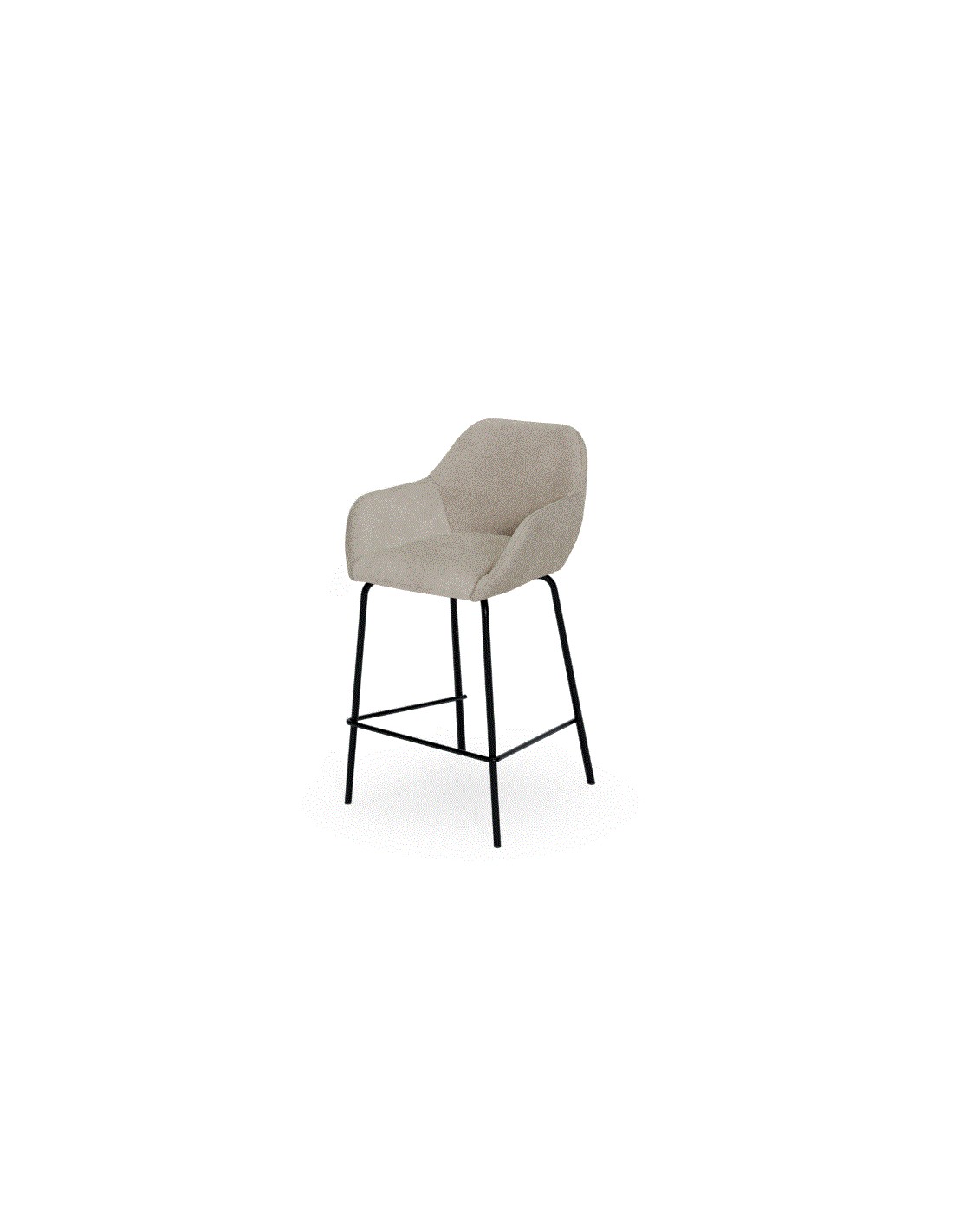 Taburete bajo JACOB beige (pata negra)