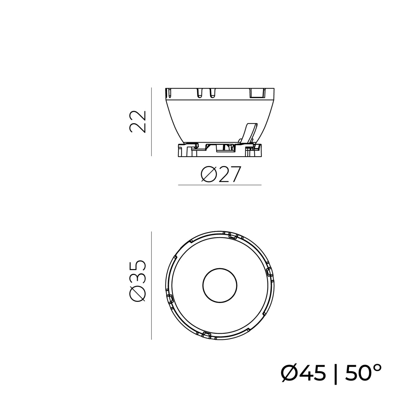 Ø45mm 50°