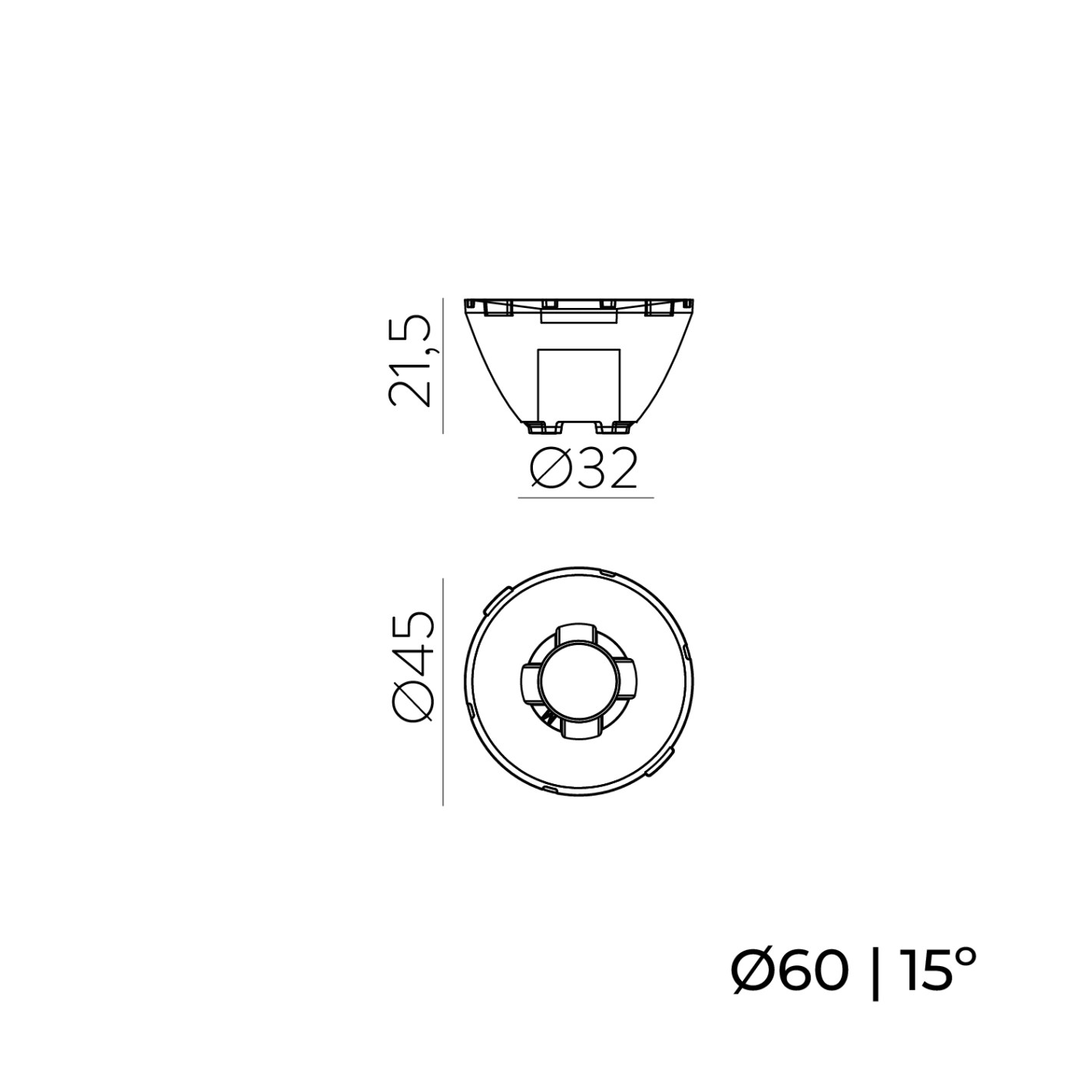 Ø60mm 15°