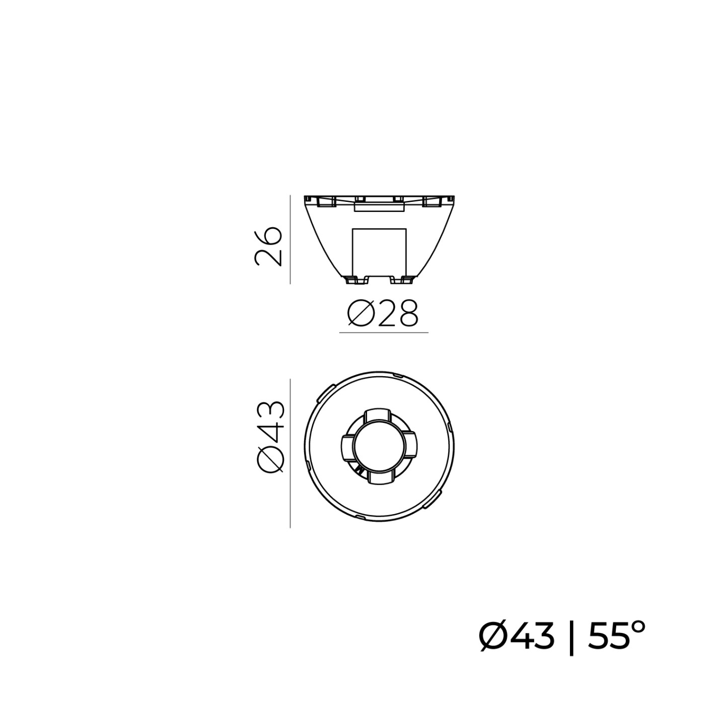 Ø85mm 55°