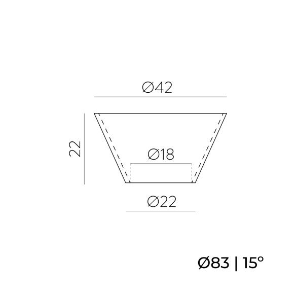Ø83mm 15°