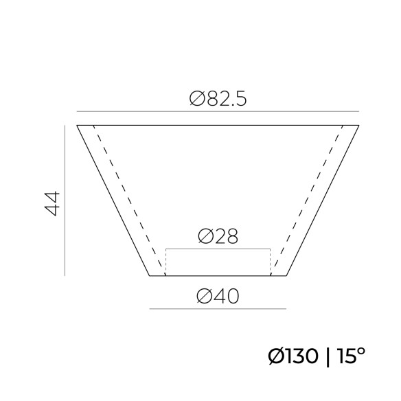 Ø130mm 15°