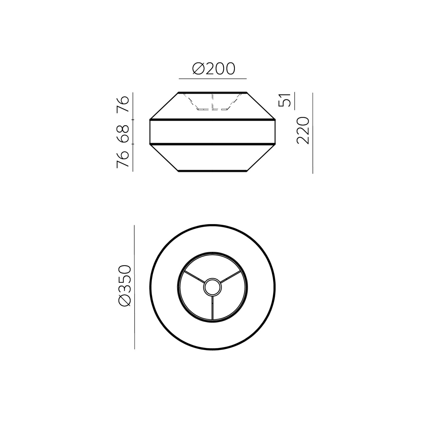 Ø350x220mm