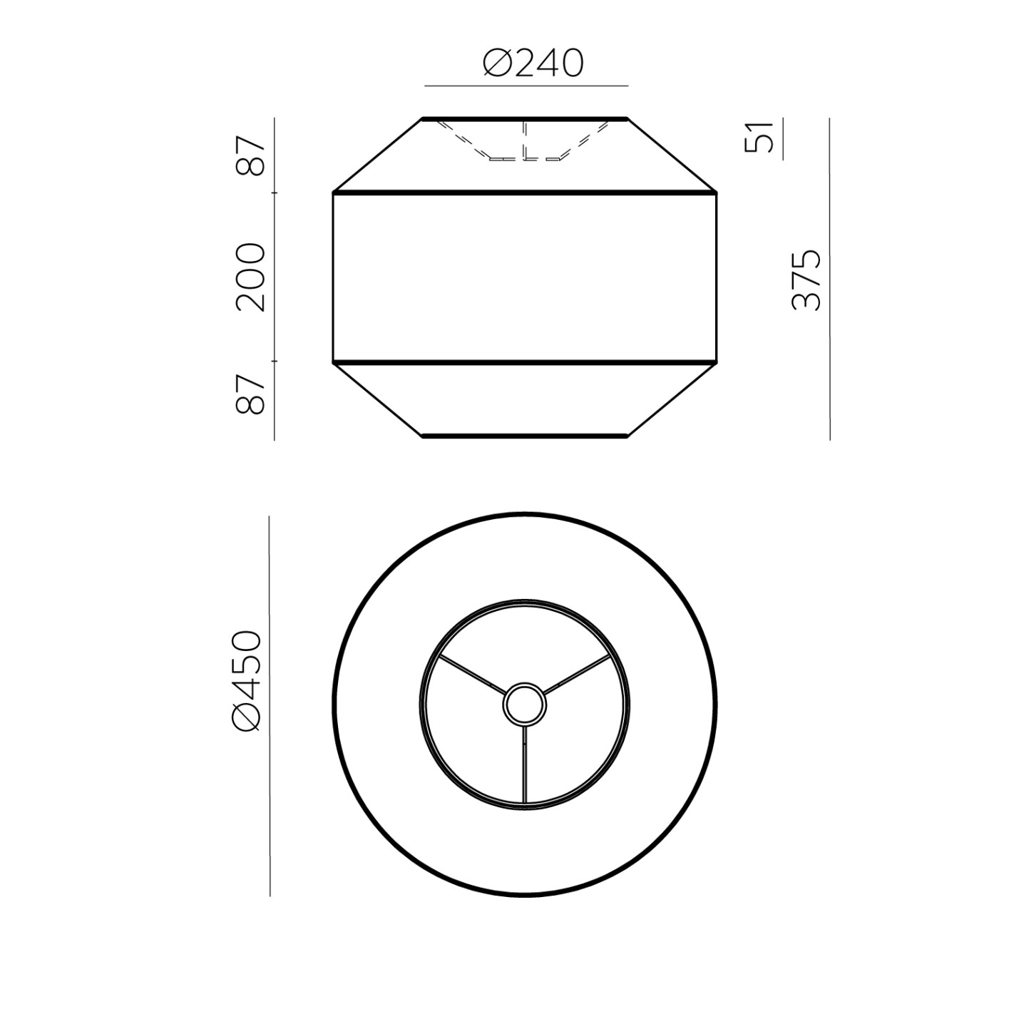 Ø450x375mm