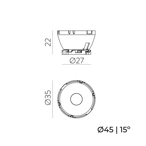 Ø45mm 15°
