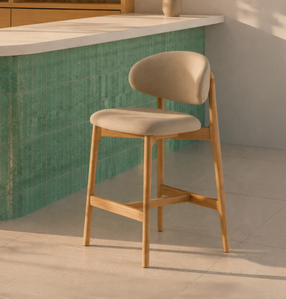 Taburete bajo RENZO beige