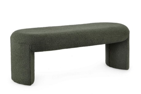 Banco Wilor teddy 2 plazas verde oscuro 110x40 cm