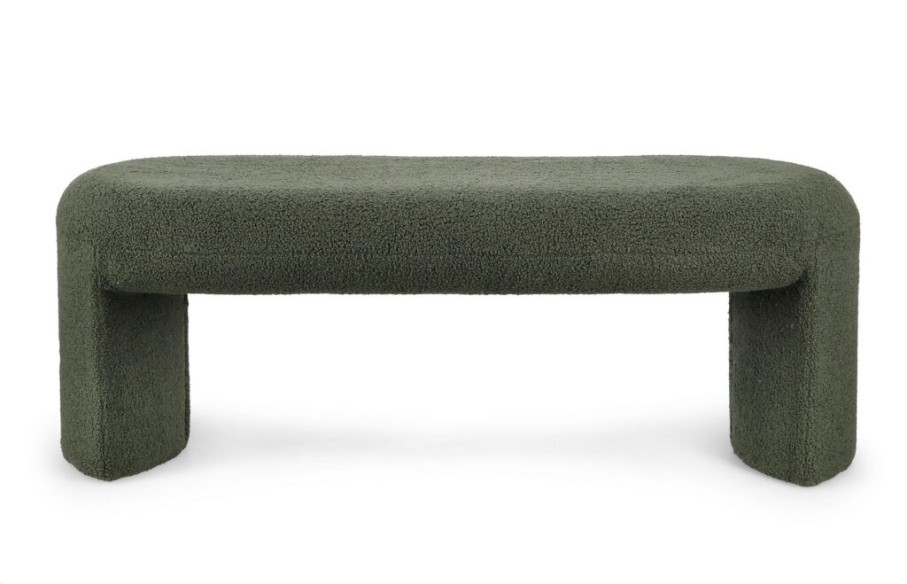 Banco Wilor teddy 2 plazas verde oscuro 110x40 cm