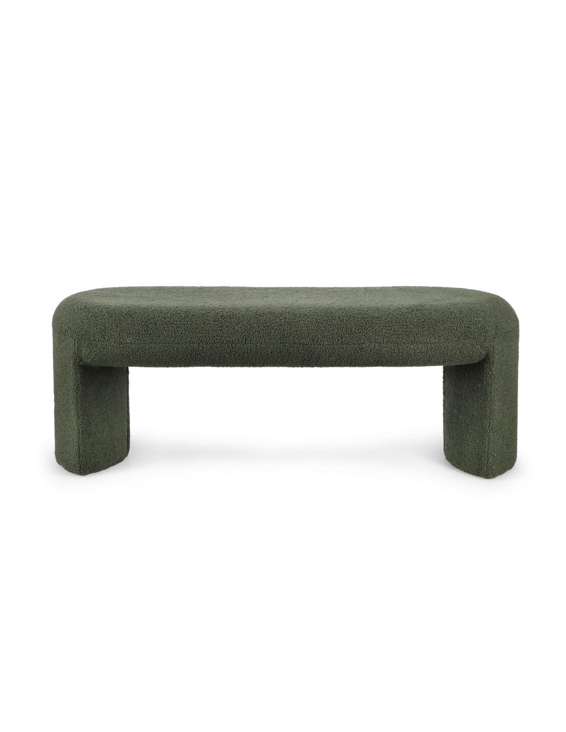 Banco Wilor teddy 2 plazas verde oscuro 110x40 cm